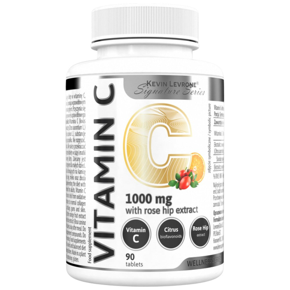 Vitamin C 1000 / z boki z vrtnicami in grenko pomarančo - 90 tablet