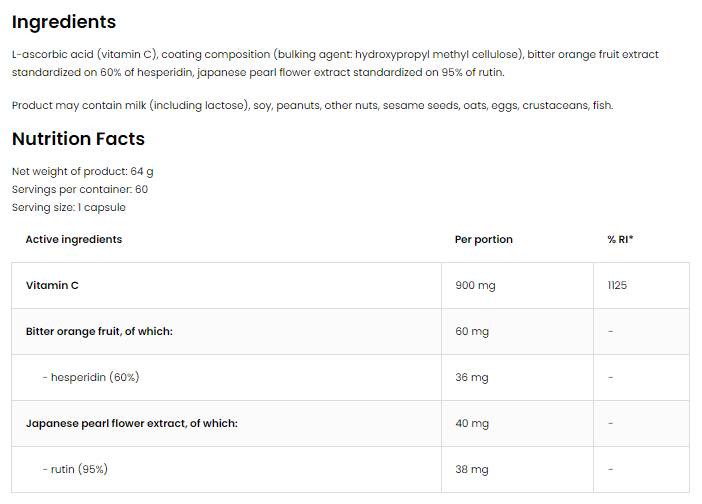 Vitamin C + hesperidin + rutin 60 kapsul