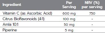 Vitamin C Plus | Z citrusi bioflavonoidi, črnim poprom in AMLA - 60 tablet