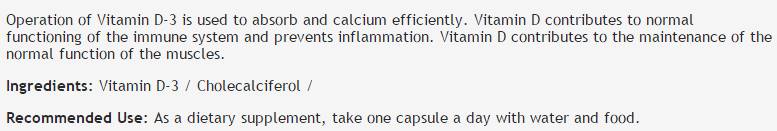 Vitamin D -3 1000 iu - 60 kapsul