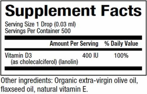 Vitamin D3 400 iu za otroke - tekočina 15 ml