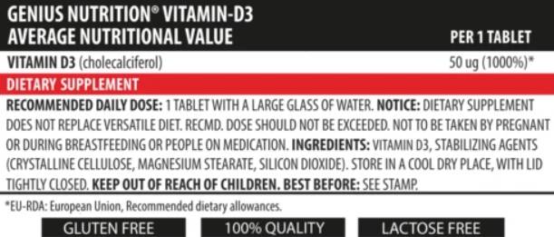 Vitamin D3 - 90 kapsul