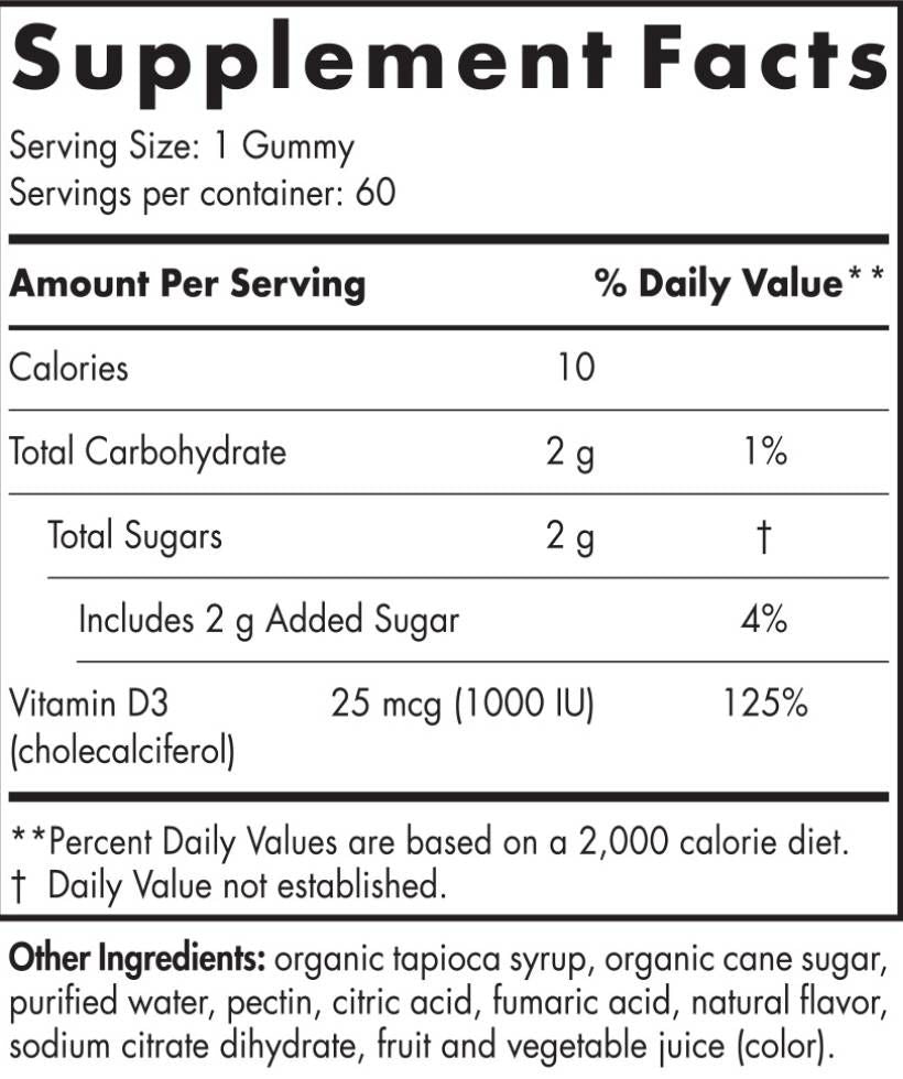 Vitamin D3 Gumies 1000 iu - 60 gumij