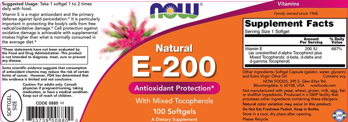 Vitamin E -200 iu Mt - 100 gel kapsul