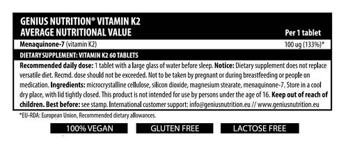 Vitamin K2 100 mcg - 60 tablet