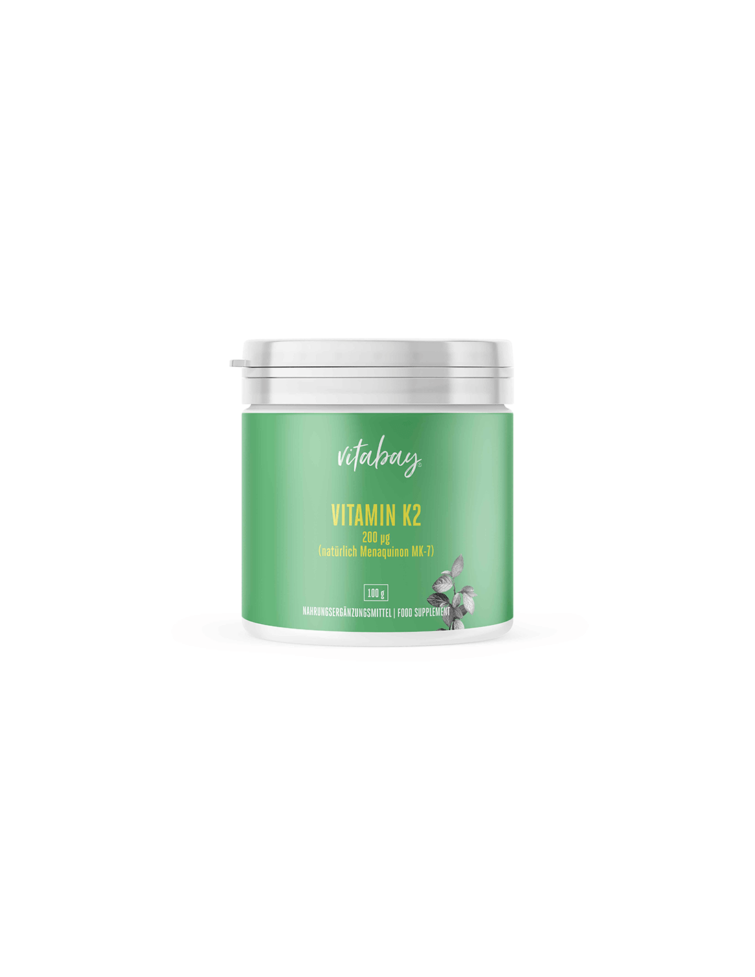 Vitamin K2 (Natürlich Menaquinon MK-7) / vitamin K2 (naravni Menaquinon MK-7), 200 µg / prah, 100 g