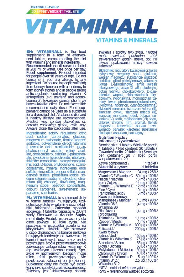 Vitaminall | Effering Multivitamin - 20 topnih tablet