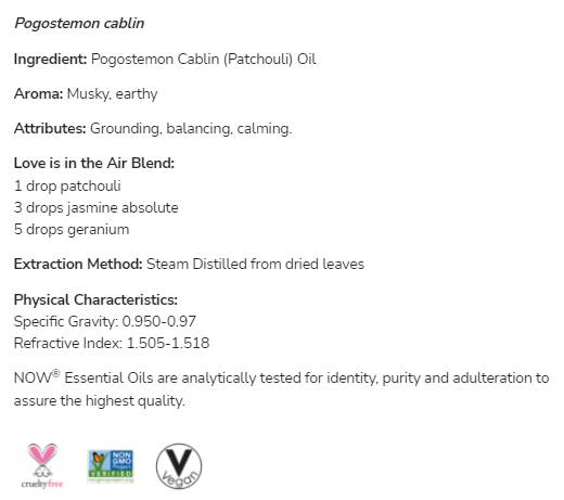 Pačuli olje | 100% čisti kablin Pogostemon - 30 ml