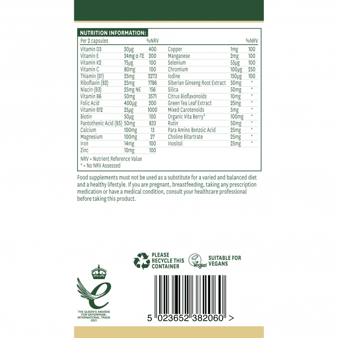 Ženske multi-vitamine in minerali 60 kapsul Naturesaid