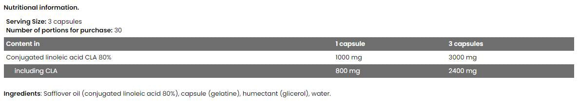 Levrone CLA 3000 - 90 gel kapsul