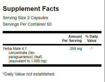 Yerba Mate (4: 1) 125 mg - 120 kapsul