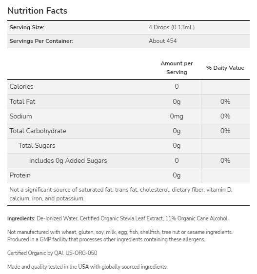 Boljša Stevia® tekočina | Organsko - 237 ml