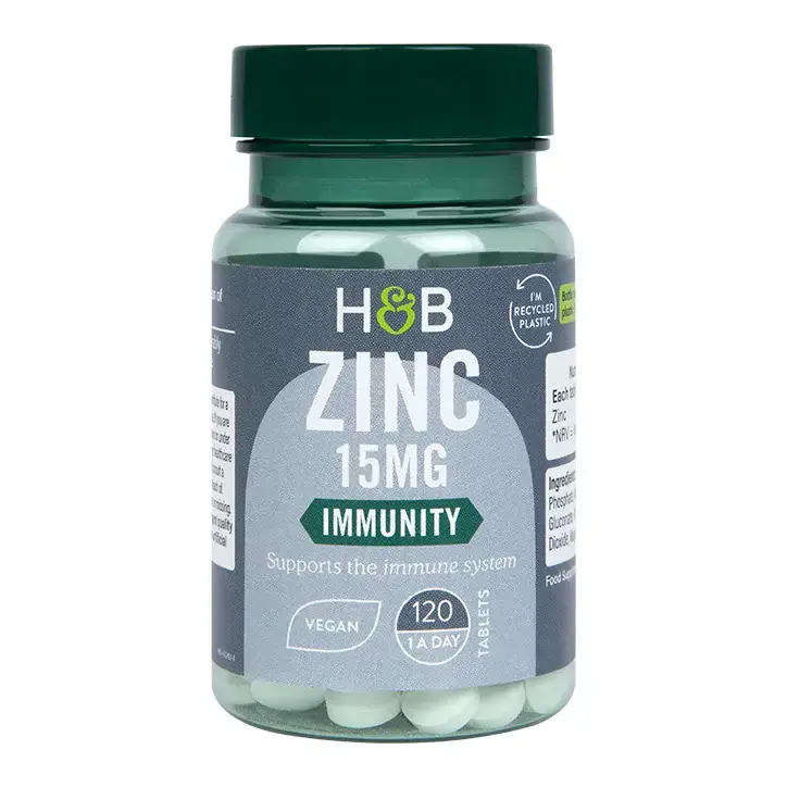 Cink (cink) 15mg 120 veganskih tablet Holland & Barrett