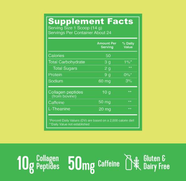 Matcha kolageni peptidi - 341 gramov