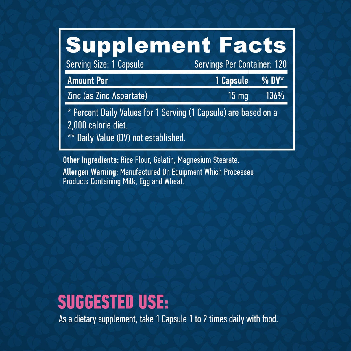 Cink 15mg. / 120 kape.