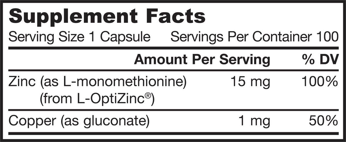 Cinkova bilanca / L -Opti Cink 15 mg - 100 kapsul