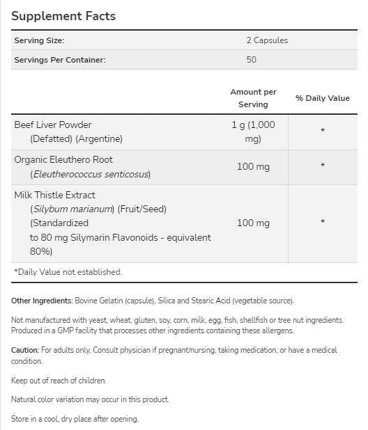 Jetrne kapice - 100 kapsul