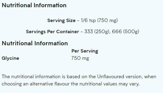 100% Glycine / Glycine Amino Acid Powder 250 грама - Feel You