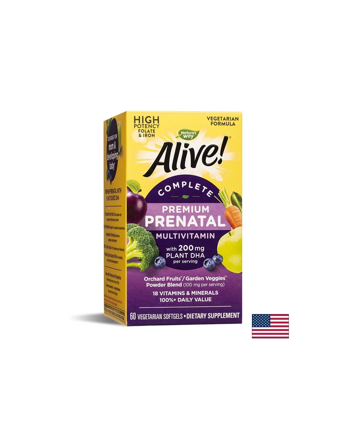 <tc>Alive</tc>! Popoln prenatalni multivitamin | Premium Formula - 60 gel kapsul