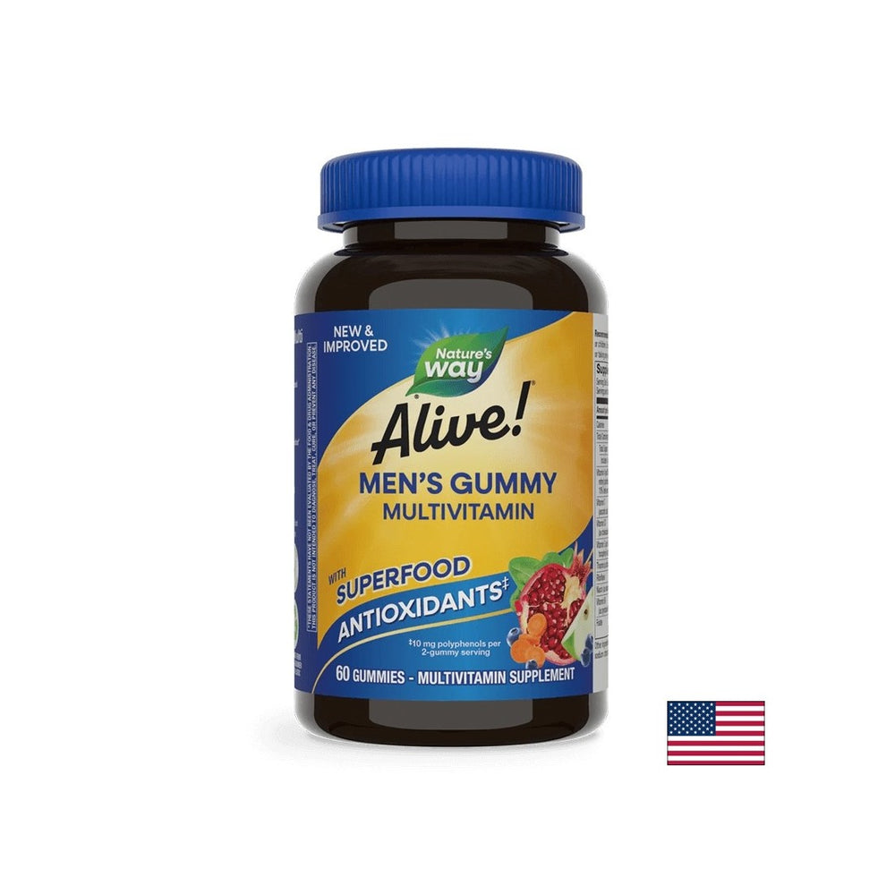 <tc>Alive</tc>! Mens Gummy Complete Multivitamin / <tc>Alive</tc>! Moški multivitamin Nature's Way, 60 mehkih gelov