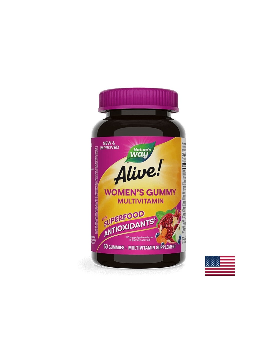 <tc>Alive</tc>! Womens Gummy Multivitamin / <tc>Alive</tc>! Nature's Way Ženski multivitamin, 60 mehkih gelov