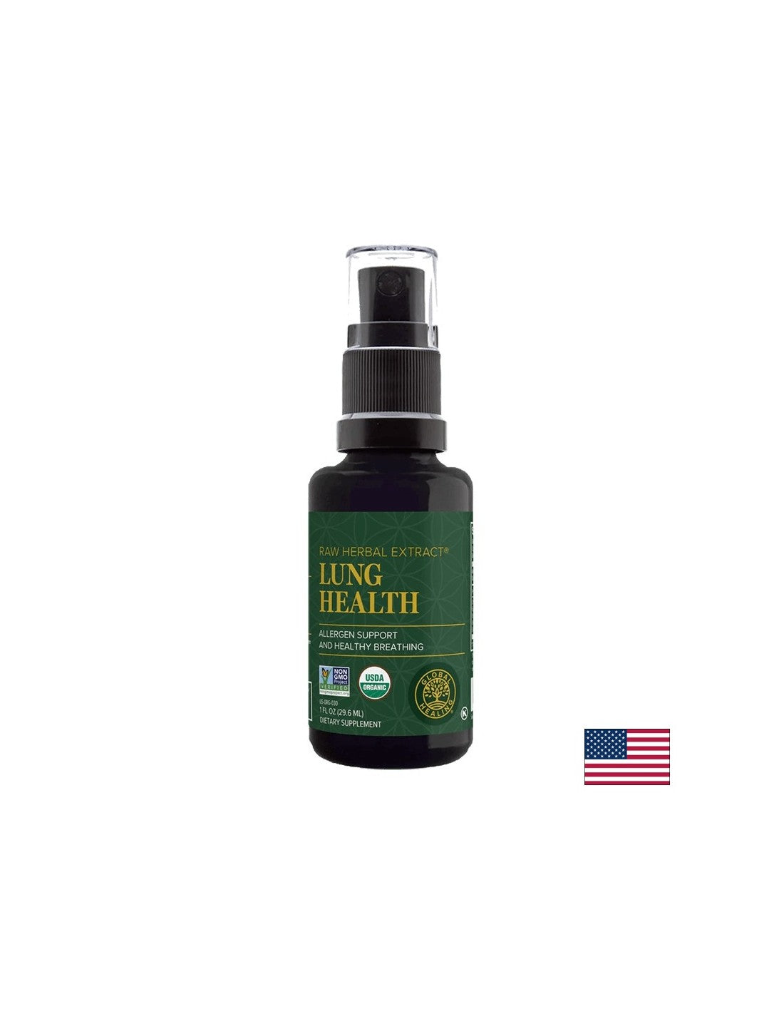 Zdravje pljuč / zeliščna mešanica za dihalni sistem / brizganje, 29,6 ml globalnega zdravljenja