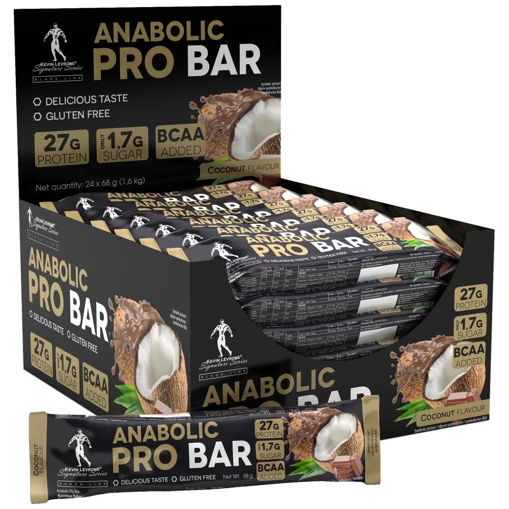 Črna črta / anabolična pro / protein bar - 24 x 68 gramov