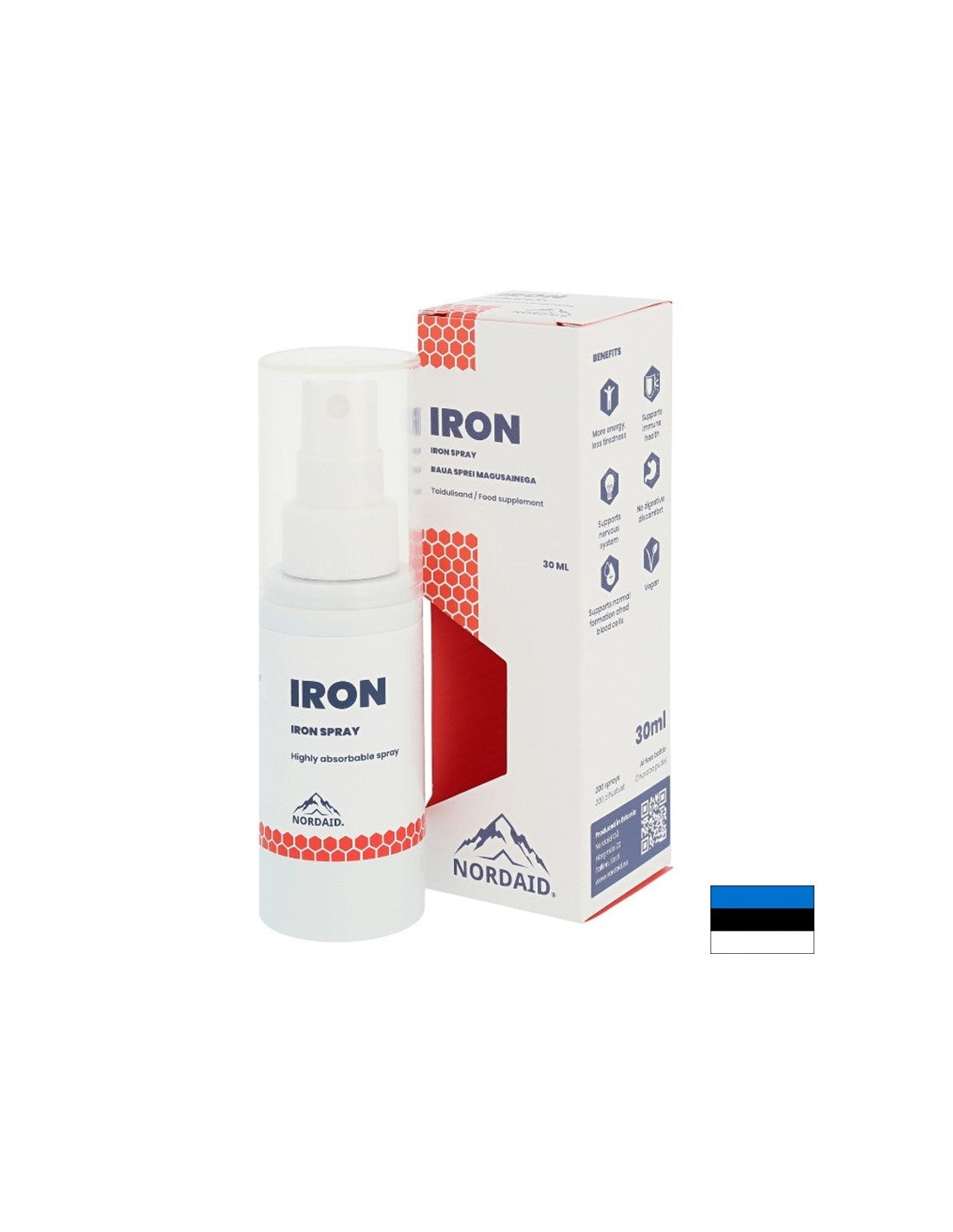 Anemija - Iron Mouth pršilo z okusom jabolka, 30 ml / 200 razprškov <tc>Nordaid</tc>
