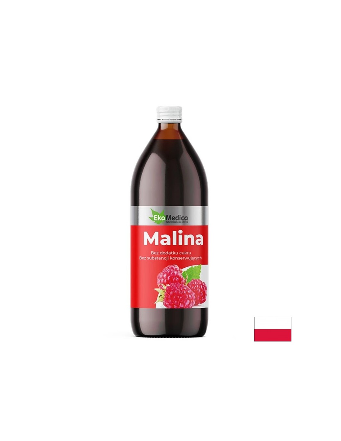 Malinski sok s Camu -kamu in naravnim vitaminom C - antioksidanti in protitiaging lastnosti, 1 liter, 20 odmerkov