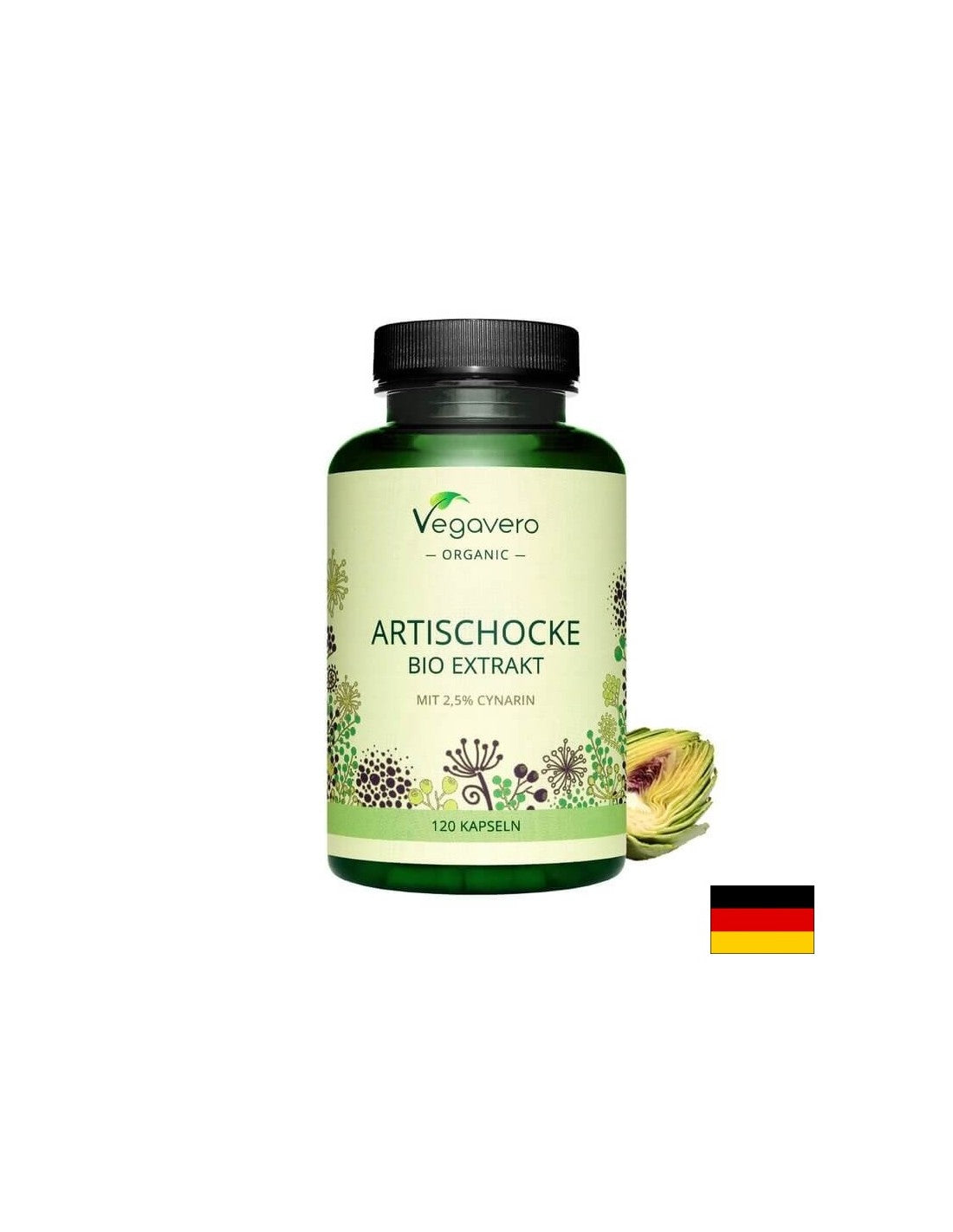 Artischocke Bio Extrakt/BIO izvleček artičoke, 120 kapsul, 100% vegansko <tc>Vegavero</tc>