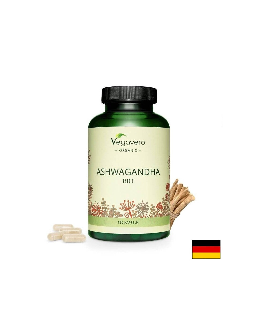 Ashwagandha BIO/ Bio Ashwagandha, 180 kapsul, 100% veganska <tc>Vegavero</tc>