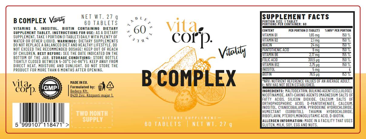 Kompleks vitamina B - 60 tablet