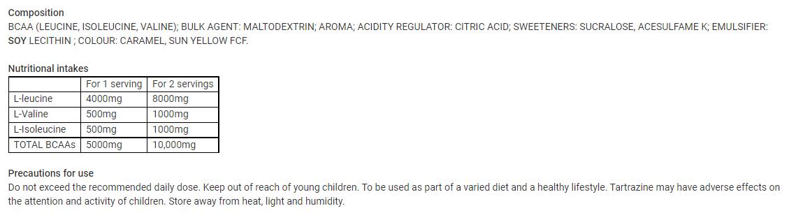 BCAA 8.1.1 ZERO prah - 500 gramov