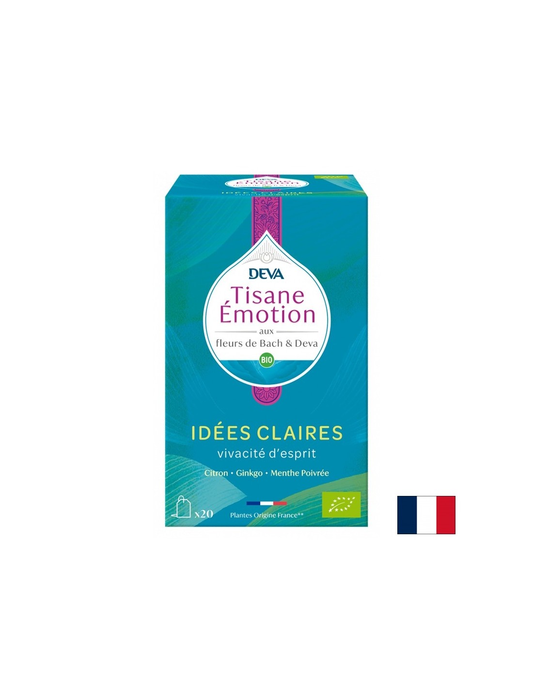 Koncentracija zeliščnega čaja (s cvetličnimi eliksirji po metodi dr. Bacha), 20 filtrirnih vrečk