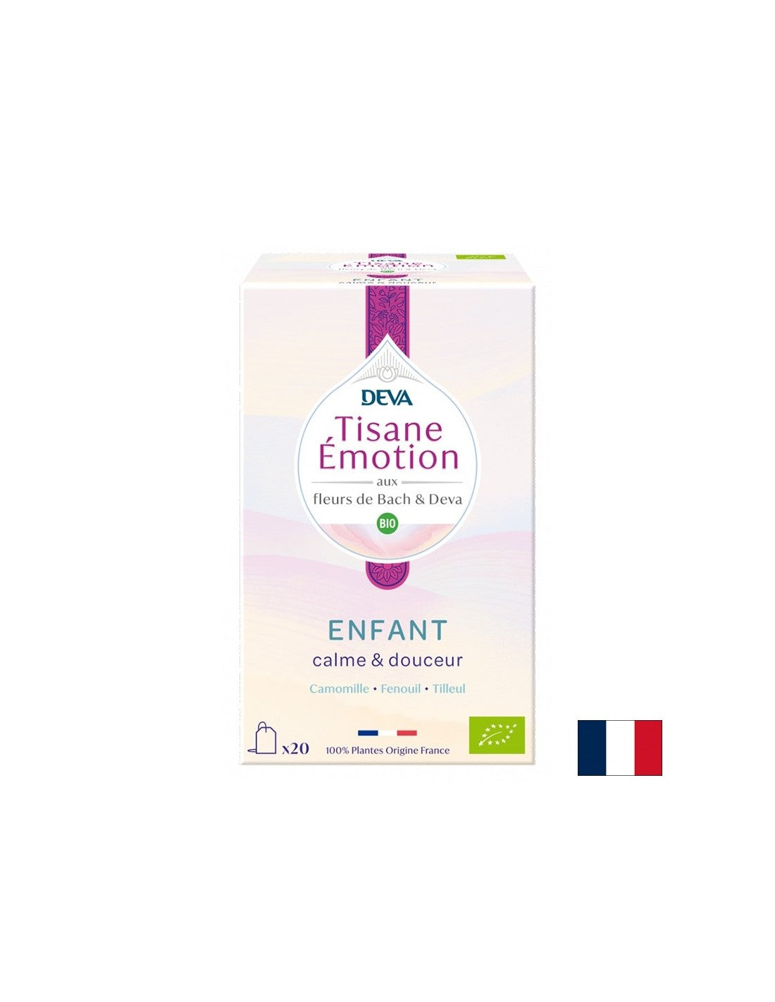 Zeliščni čaj "spokojnost" za otroke (s cvetličnimi eliksirji po metodi dr. Bacha), 20 filtrirnih vrečk