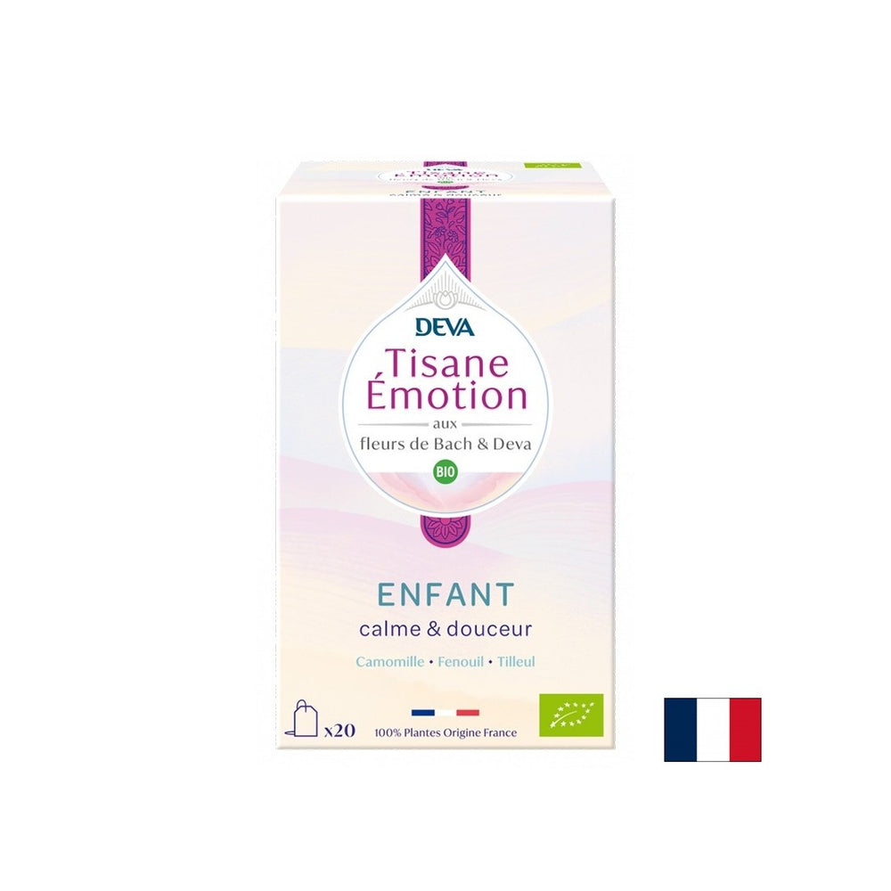 Zeliščni čaj "spokojnost" za otroke (s cvetličnimi eliksirji po metodi dr. Bacha), 20 filtrirnih vrečk