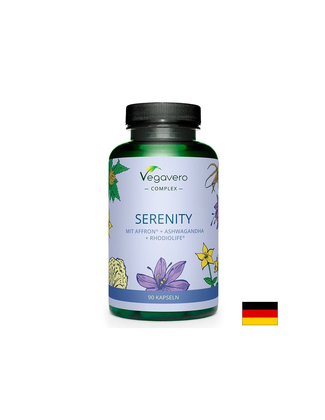 Formula za zeliščne antistrere z žafranom + ashwagandha in zlatim korenom, 90 kapsul