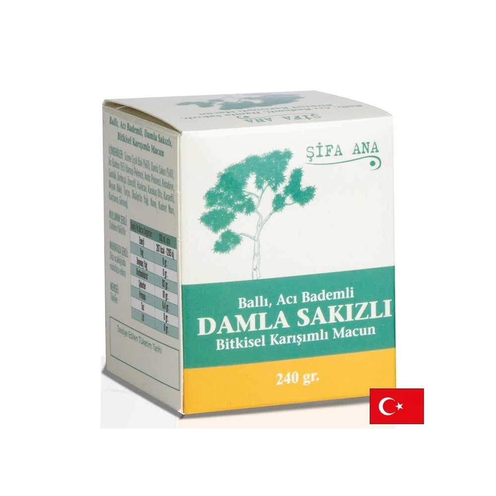 Zeliščna pasta z medom, grenkim mandljevim in mastičnim oljem - za dobro prebavo 250 g