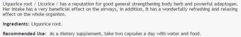 Licorice Root 320 mg - 100 kapsul