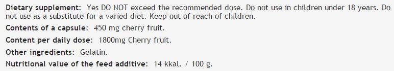 Tart češnja 450 mg - 100 kapsul