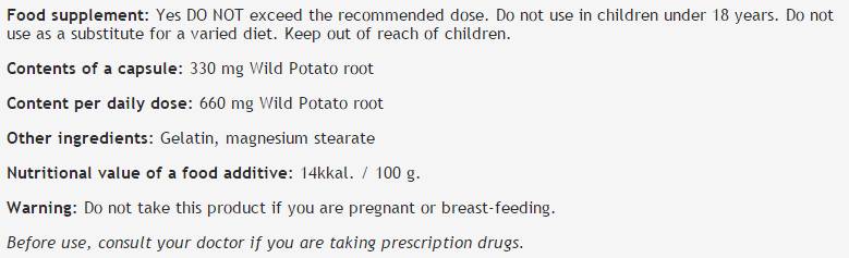Divji yam 330 mg - 100 kapsul
