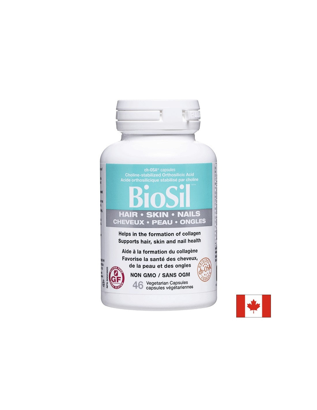 BioSil™ Hair, Skin & Nails/ Lasje, koža in nohti x 46 kapsul <tc>Natural Factors</tc>