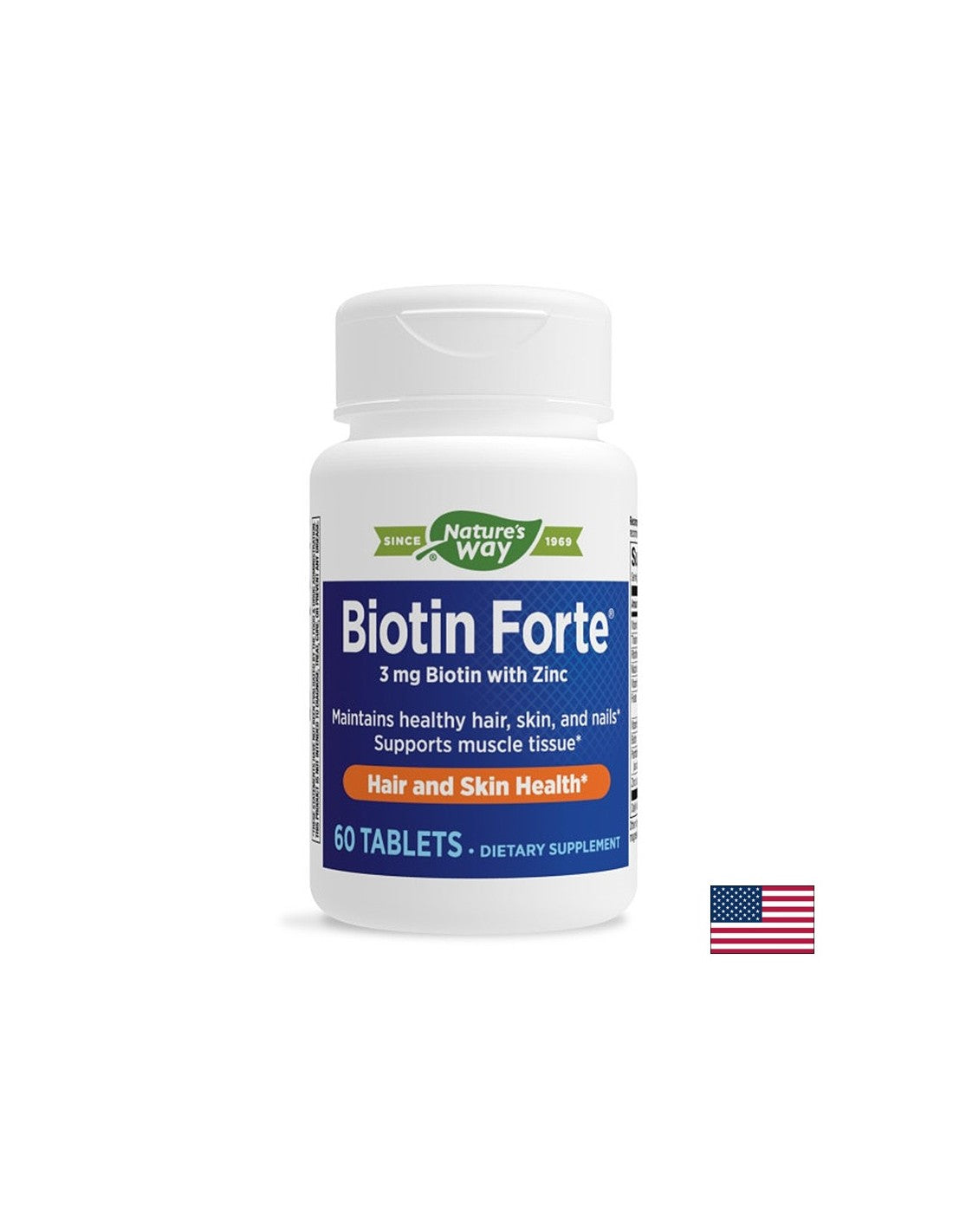 Biotin Forte® - Biotin Forte® s cinkom, 60 tablet Nature's Way