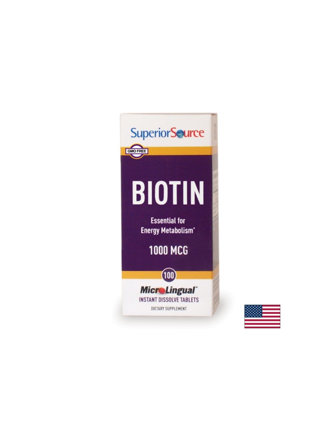 Biotin - lasje in koža, 1000 mg x 100 podjezičnih tablet <tc>Superior Source</tc>
