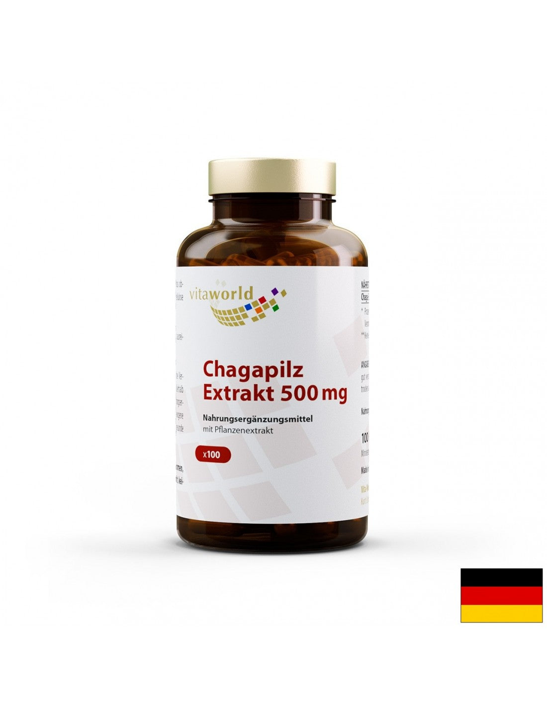 Chagapilz Extrakt / Chaga 500 mg, 100 kapsul