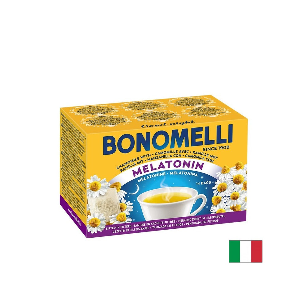 Kamilijski čaj, melatonin in magnezij - miren spanec in nadzor stresa, 14 filtrirnih vrečk