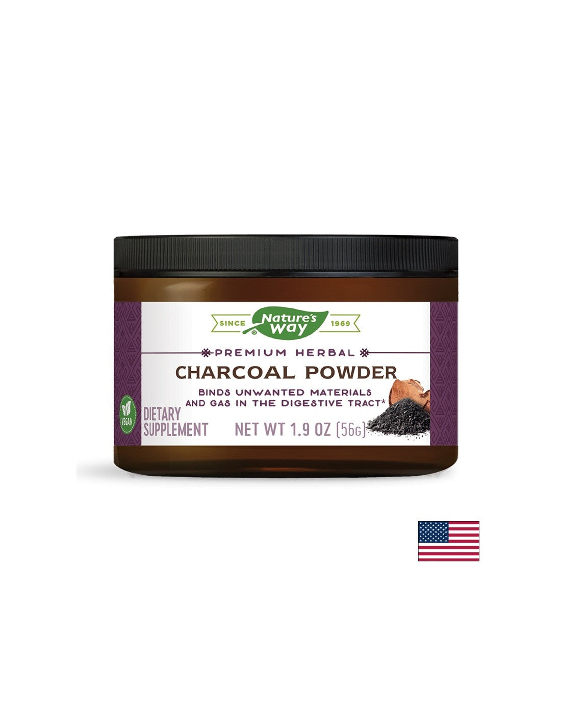 Razstrupljanje prebavil - Nature's Way Activirane kokosovo oglje 56G prah