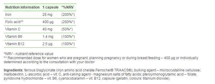 Chela -Ferr Forte - 30 kapsul