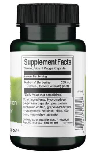 Berberine Advanced | Berbevis® Extract 550 mg 30 kapsul