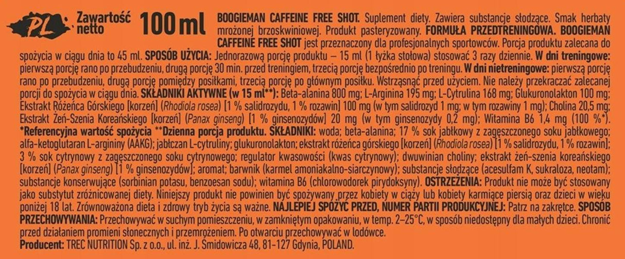 Boogieman Shot | Brez kofeina pred vadbo - 100 ml